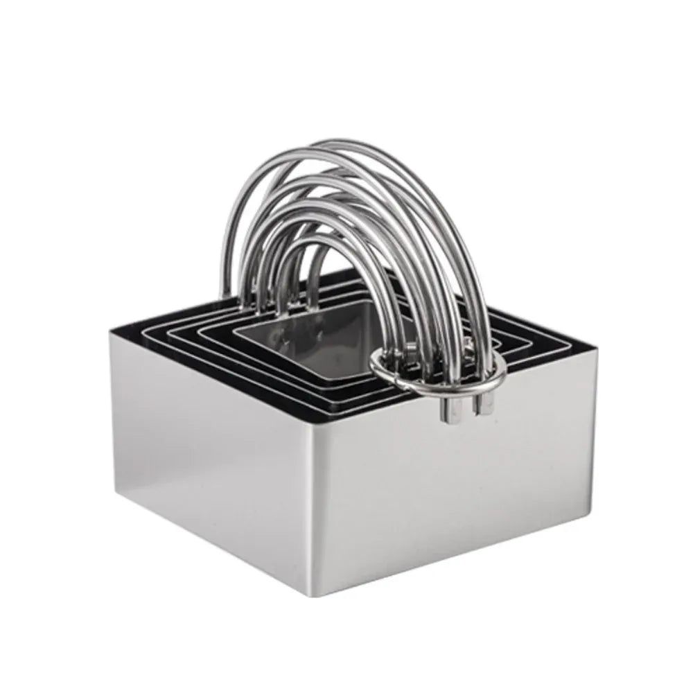 Set de 5 Emporte-Pièces Ronds et Carrés en Acier Inoxydable emportepieces