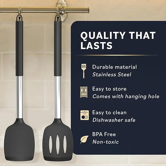 Set Spatules Silicone 1/2 pièces Résistantes à la Chaleur pour Cuisine spatule en silicone