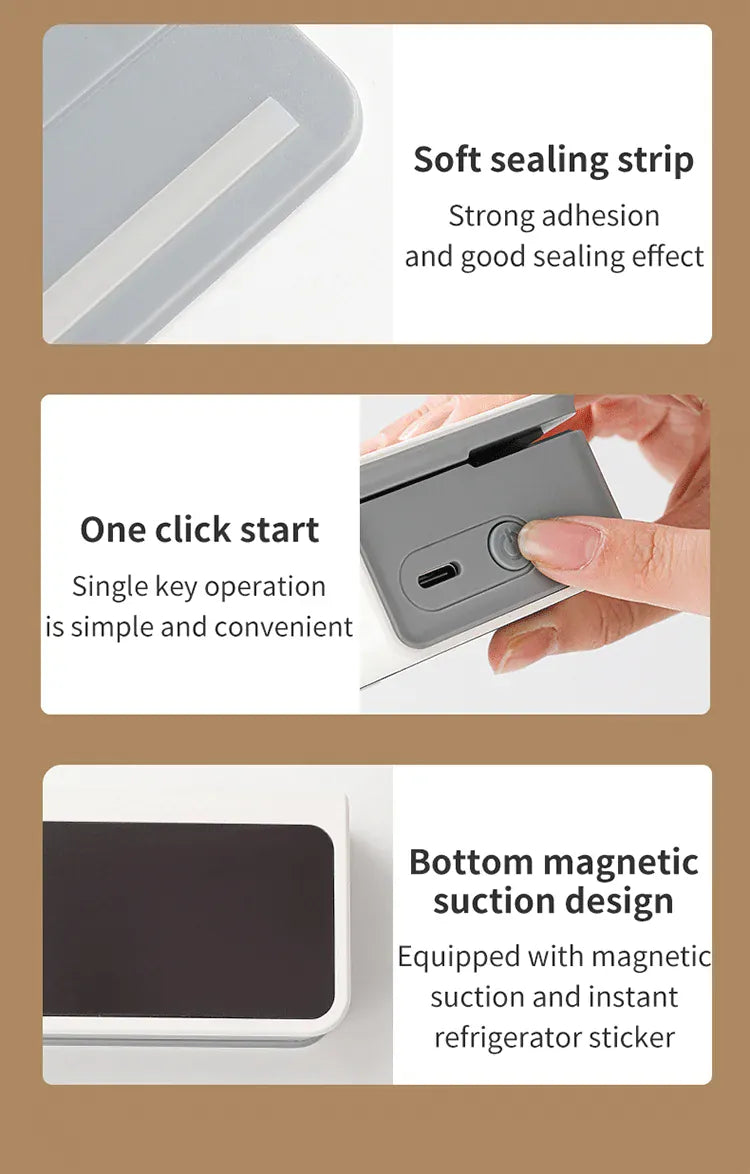 Scelleuse Alimentaire Mini Portable Rechargeable avec Affichage Digital sv
