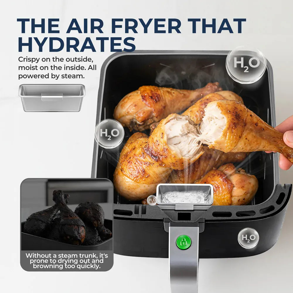 Friteuse Sans Huile 5L Écran Tactile Hublot Visible 1700W airfryers