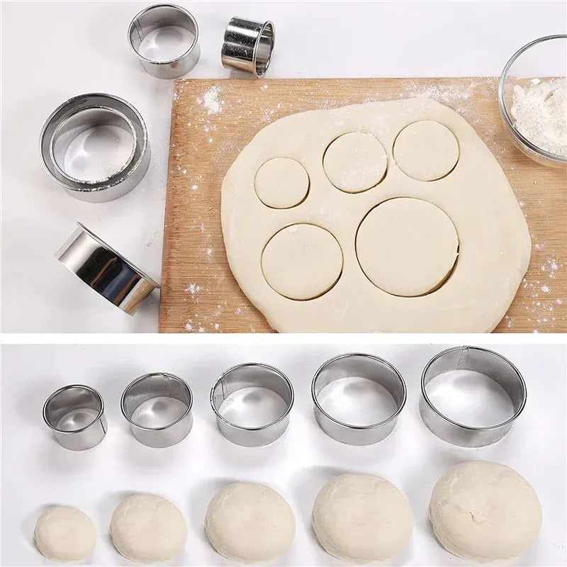 Emporte-pièces en Acier Inoxydable - 5 Pièces pour Pâtisserie emportepieces