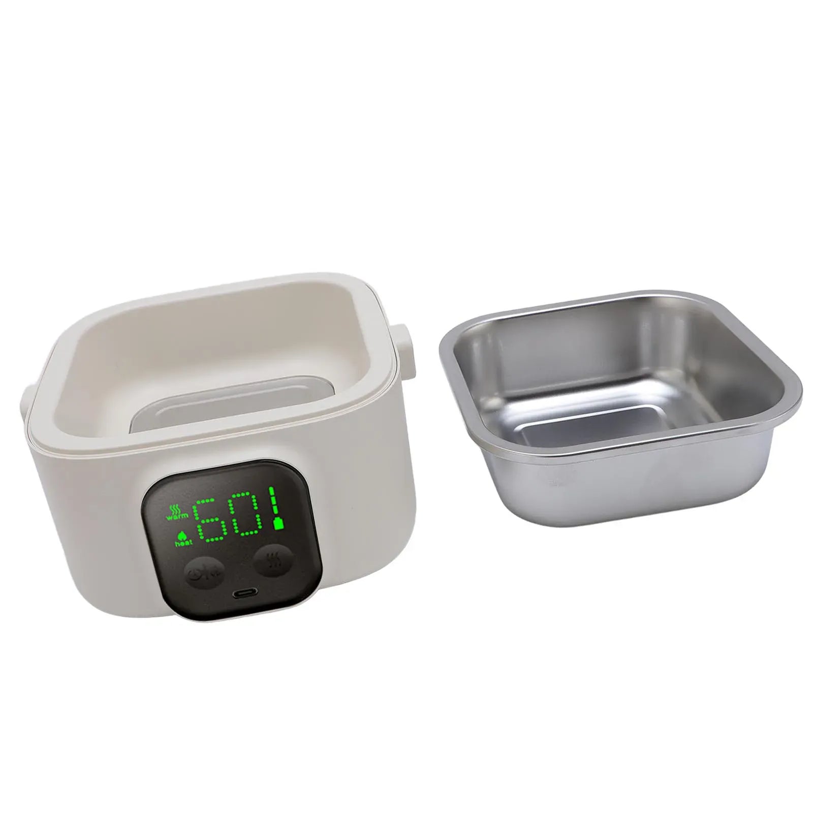 LunchBox Chauffante Sans Fil — 500 ml — 8800 mAh — Minuterie — Cuve Inox 304 lunchboxchauf