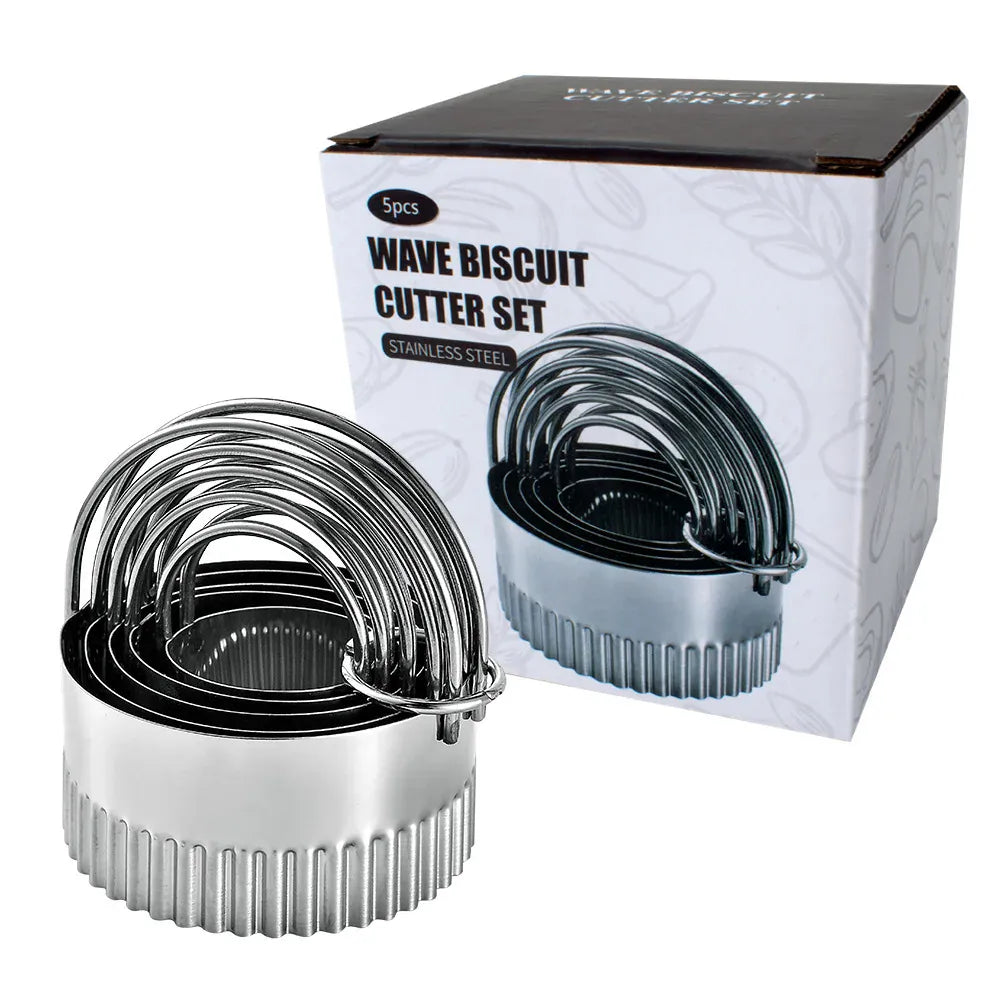 Emporte-pièces à Gâteaux en Acier Inoxydable - Set de 5 Pièces Rondes emportepieces