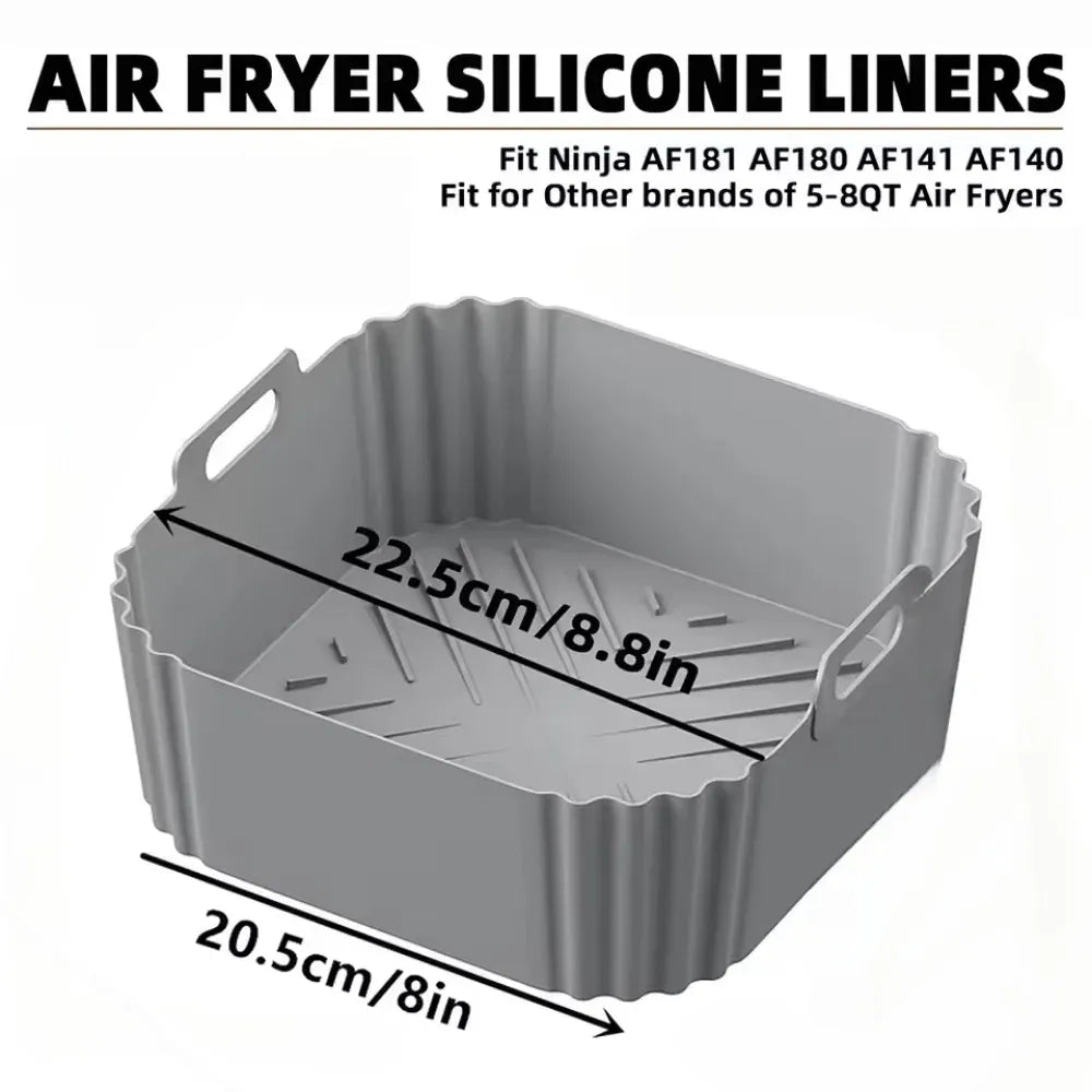Moule Silicone Air Fryer Réutilisable 225 cm pour Friture 5-8QT Air Fryer