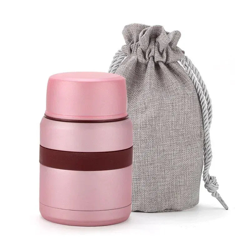 Thermos Alimentaire Isotherme 350ML500ML Inox avec Conteneurs lunchbox