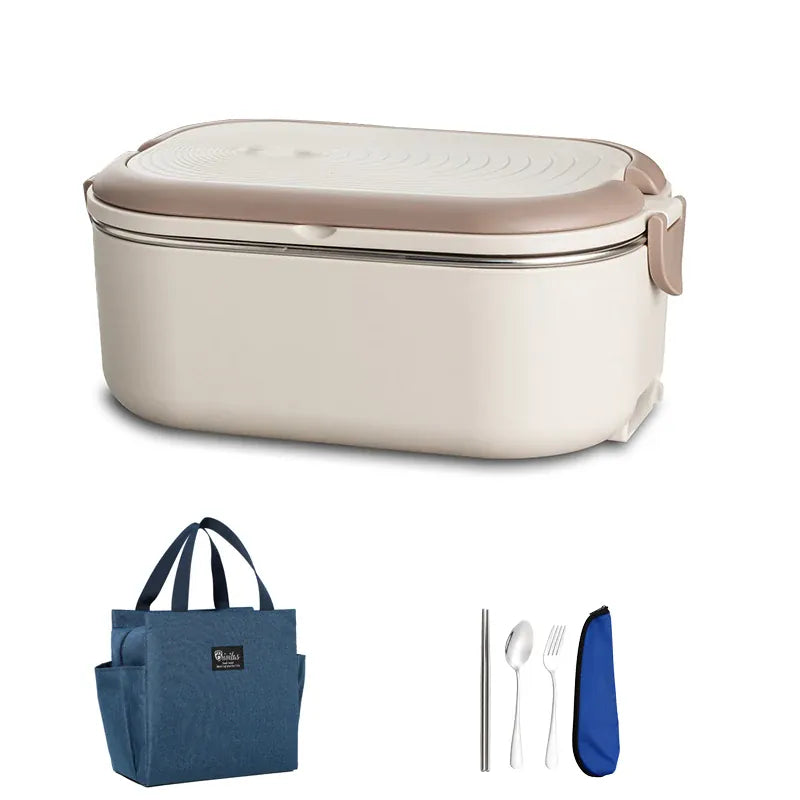Lunch Box Chauffante Inox 1L 220V 18W | Boîte Chauffante Électrique lunchboxchauf