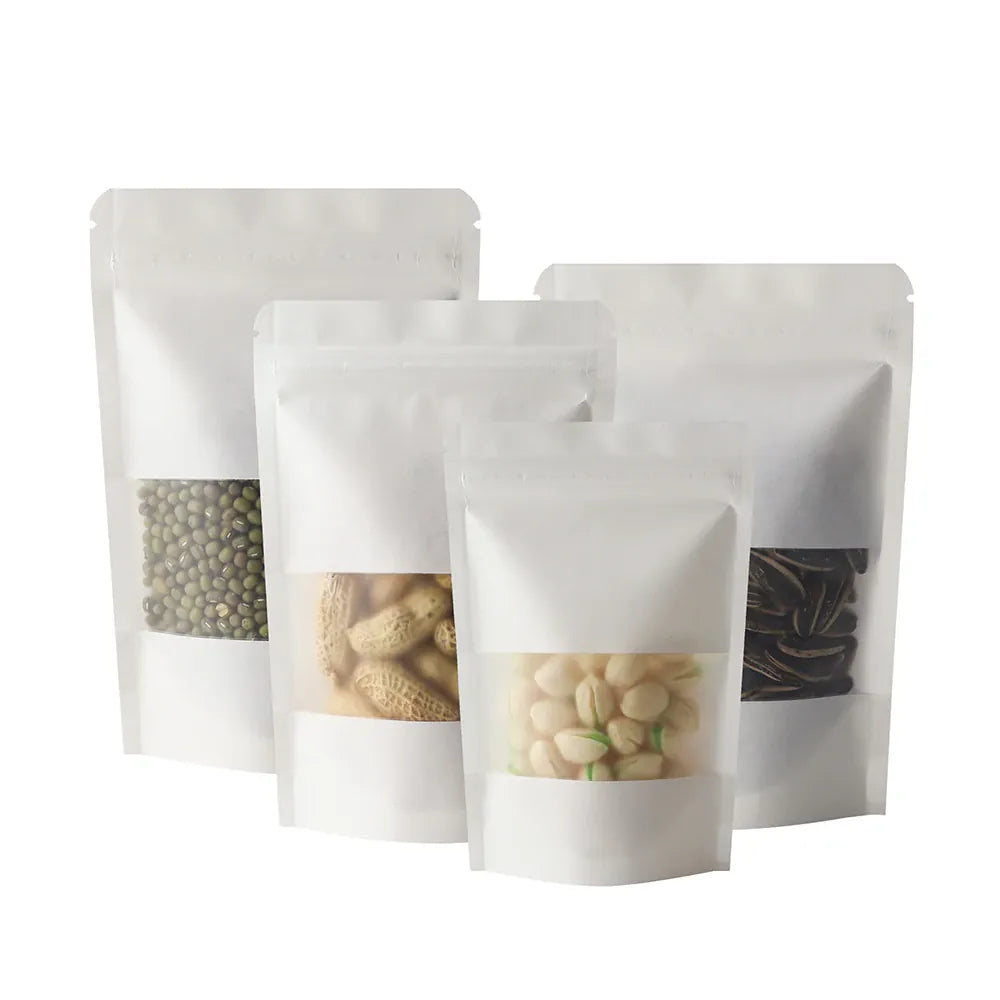 Sachets Kraft à Fenêtre Transparentes - Lot de 200 Pièces