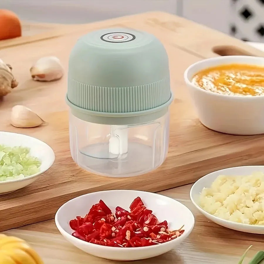 Mini Hachoir Électrique Sans Fil 260 ml — Ail, Légumes, Viande mini hachoir