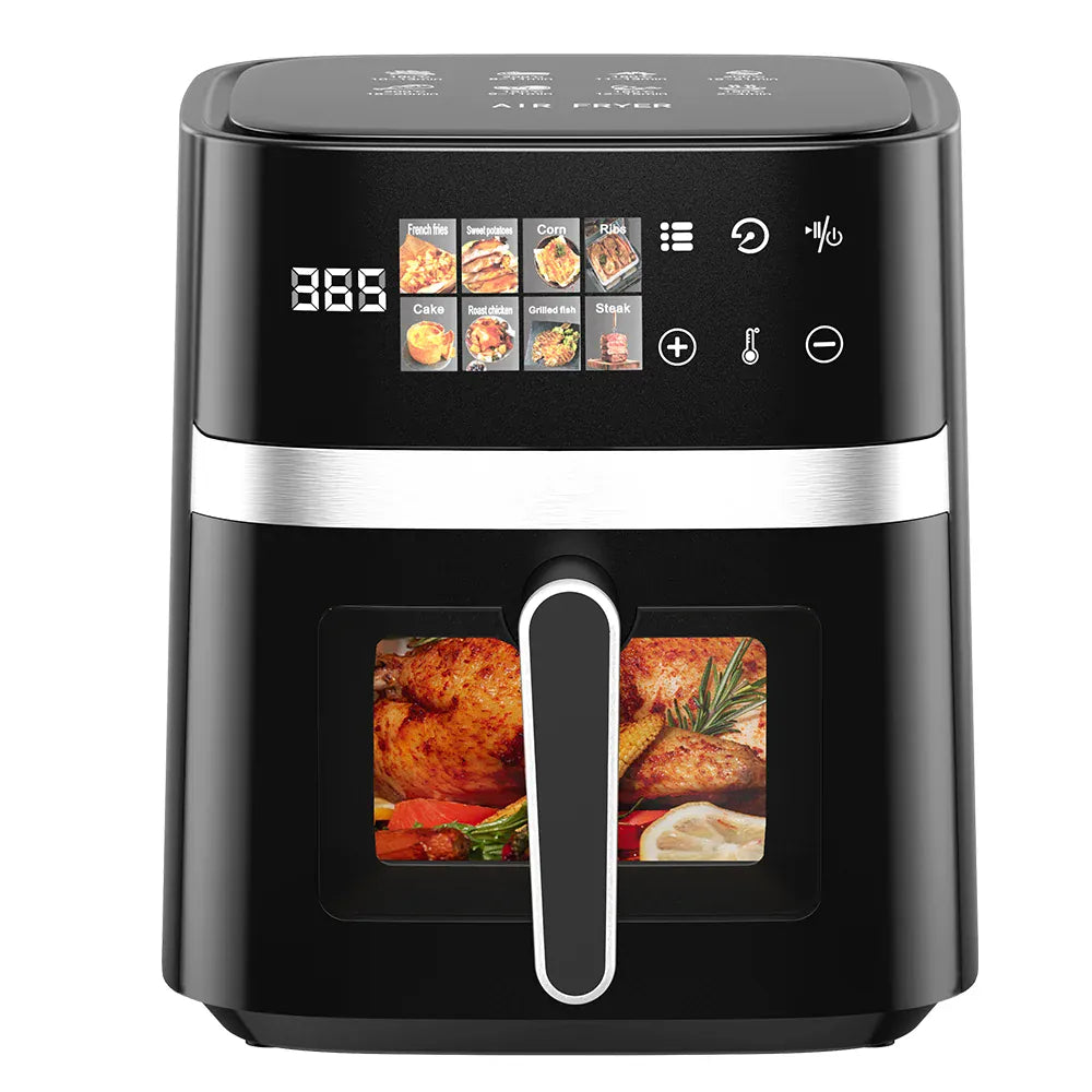 Friteuse Sans Huile 5,5L Écran Tactile 8 Programmes Hublot Visible airfryers