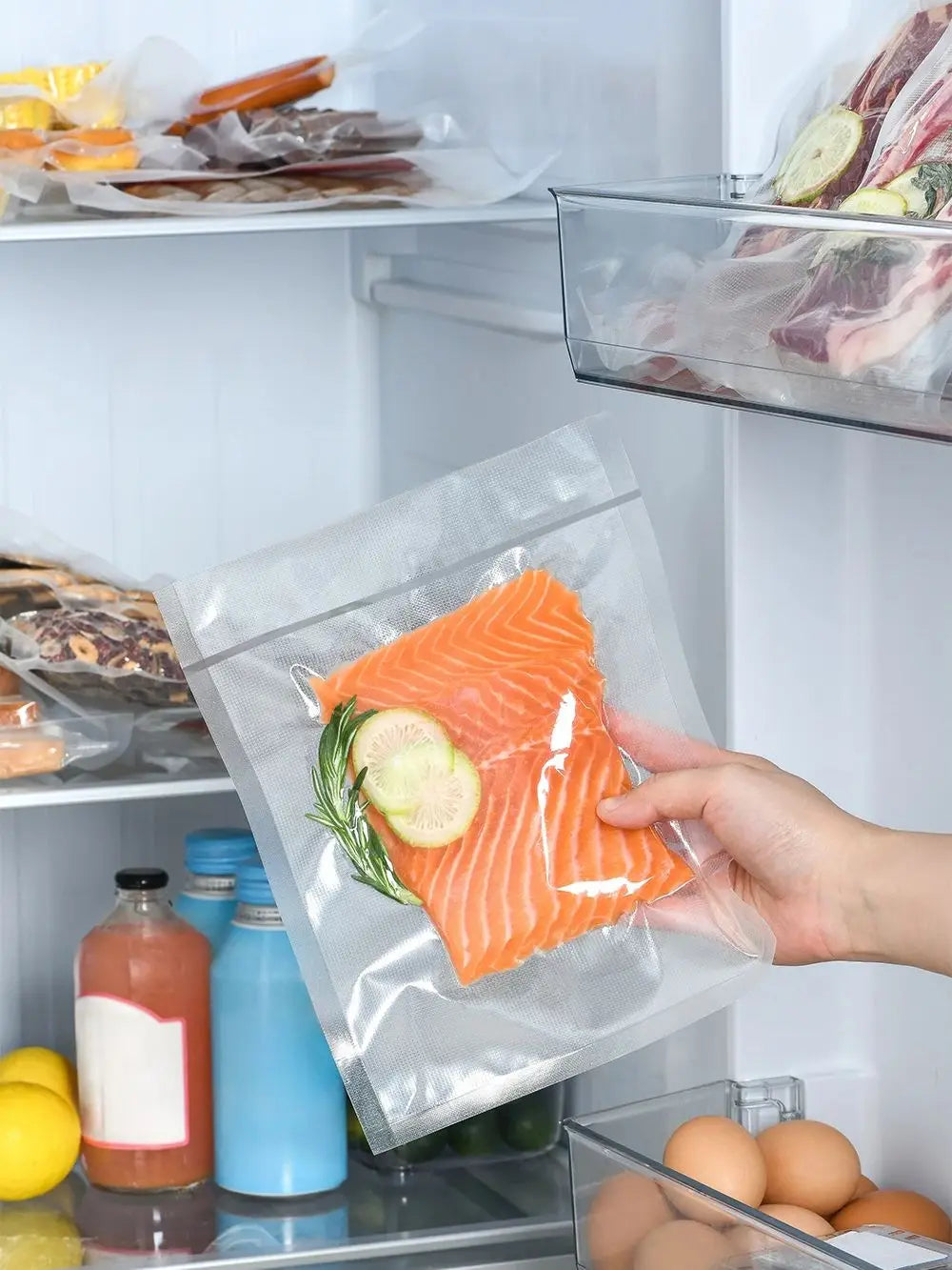 Sacs Sous Vide - 2 Rouleaux Hermétiques BPA Free pour Aliments