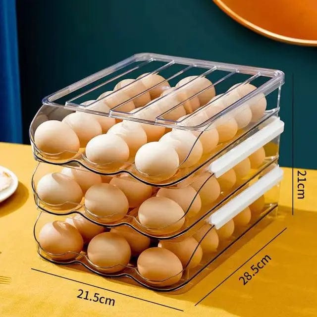 Range-œufs automatique à couches multiples pour refrigerator box de fraîcheur - Organisateur de cuisine