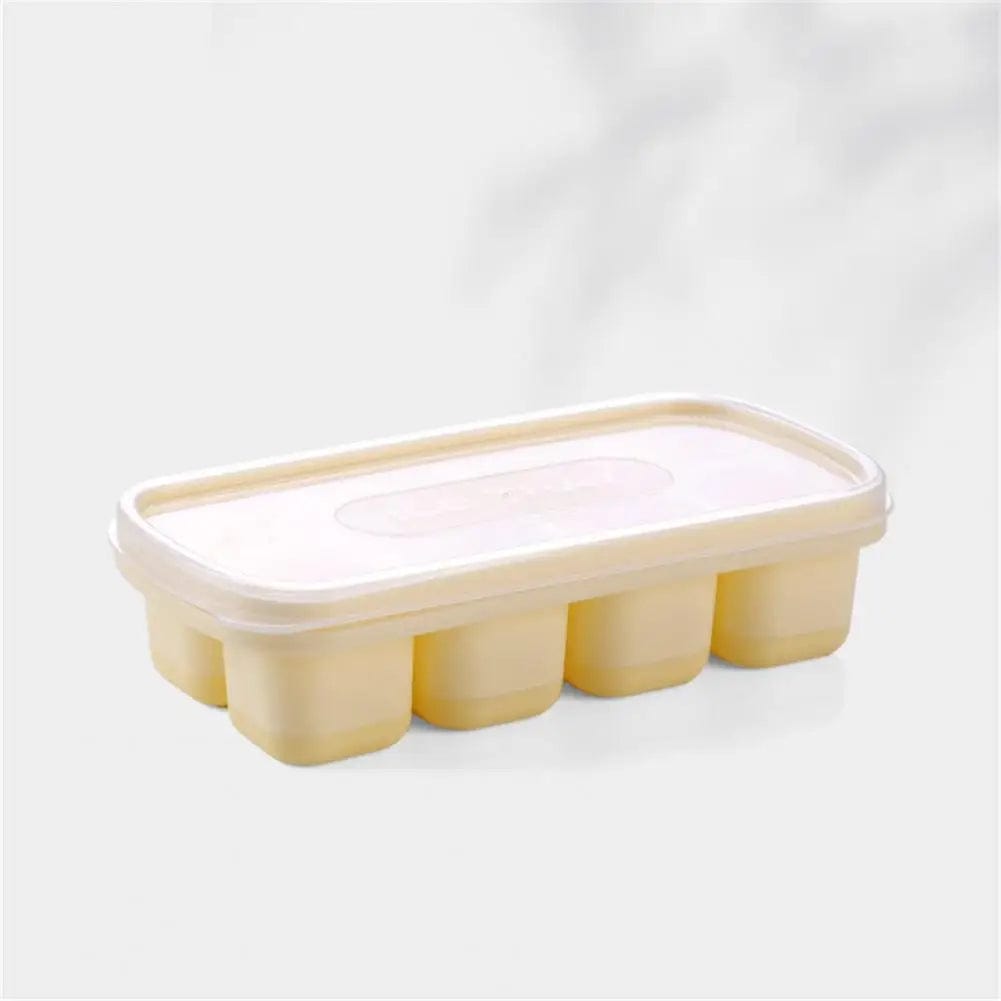 Bac à Glaçons à 8 compartiments en Silicone avec Couvercle bac à glaçons