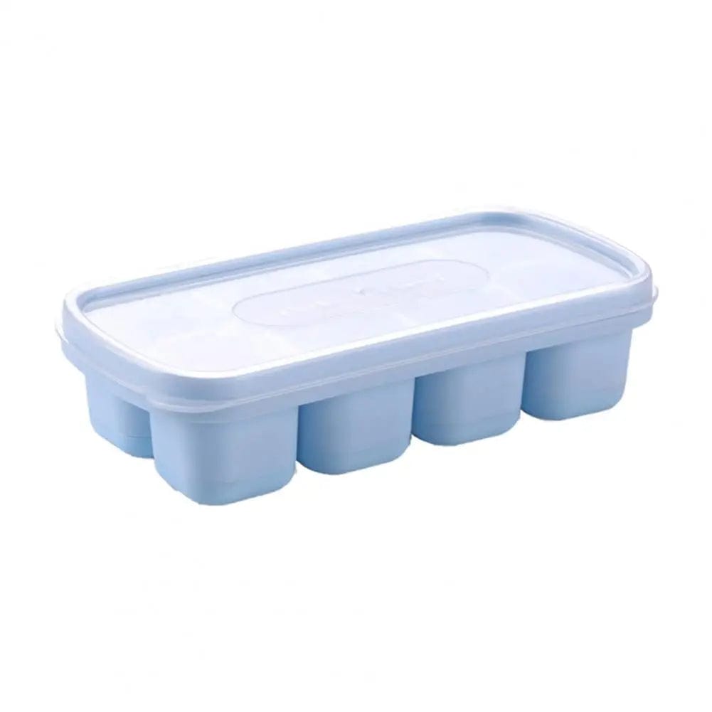 Bac à Glaçons à 8 compartiments en Silicone avec Couvercle bac à glaçons