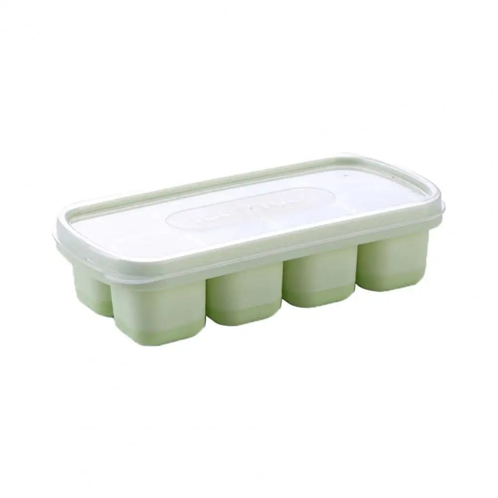 Bac à Glaçons à 8 compartiments en Silicone avec Couvercle bac à glaçons