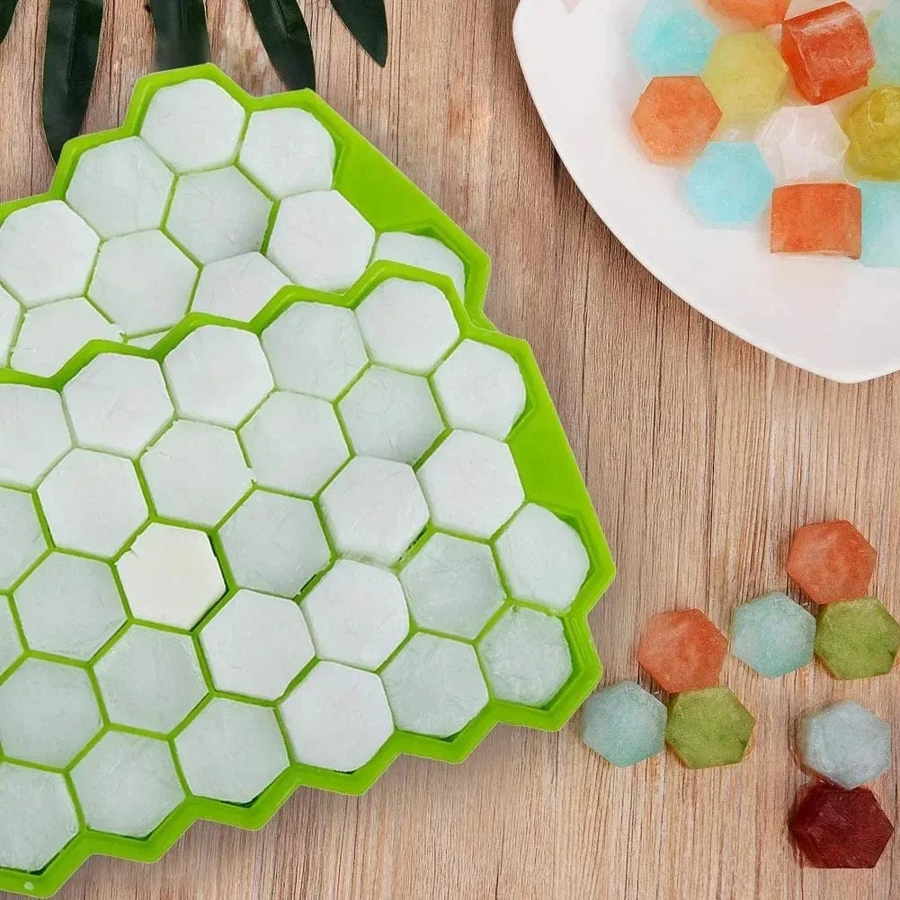 Bac à glaçons en silicone réutilisable 37 compartiments en nid d'abeilles bac à glaçons