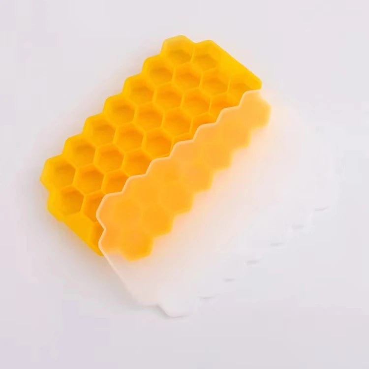 Bac à glaçons en silicone réutilisable 37 compartiments en nid d'abeilles bac à glaçons