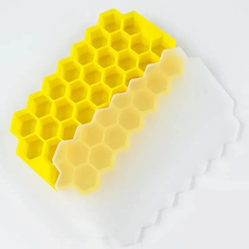 Bac à glaçons en silicone réutilisable 37 compartiments en nid d'abeilles bac à glaçons