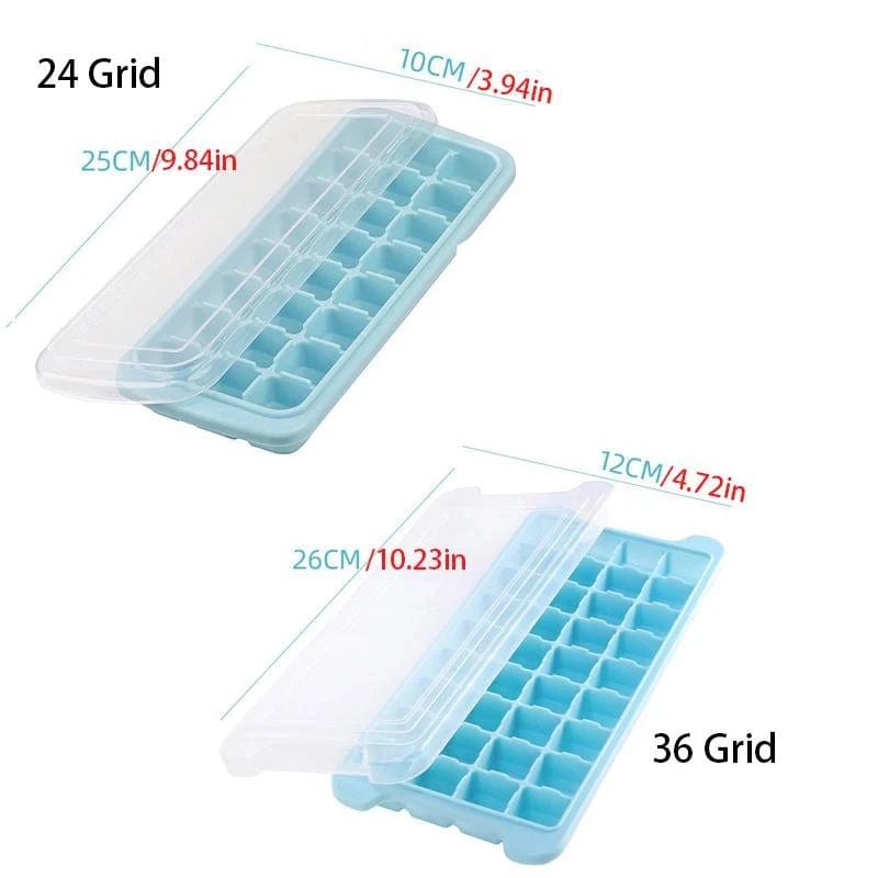 Bac à glaçons silicone 24/36 alvéoles avec couvercle amovible bac à glaçons