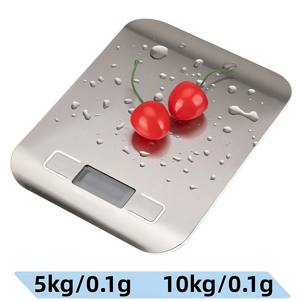 Balance de cuisine numérique en acier inoxydable 5kg/10kg balance