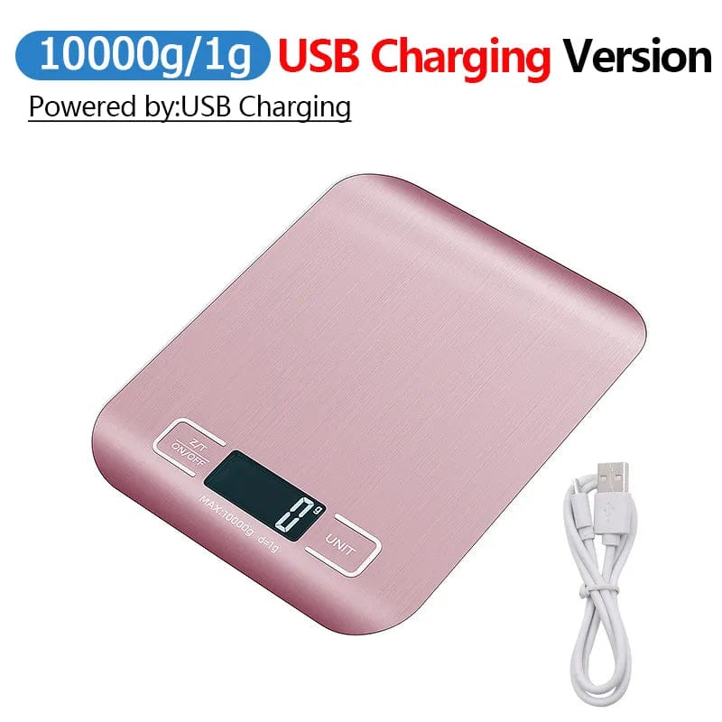Balance de cuisine rechargeable par USB avec écran LCD balance