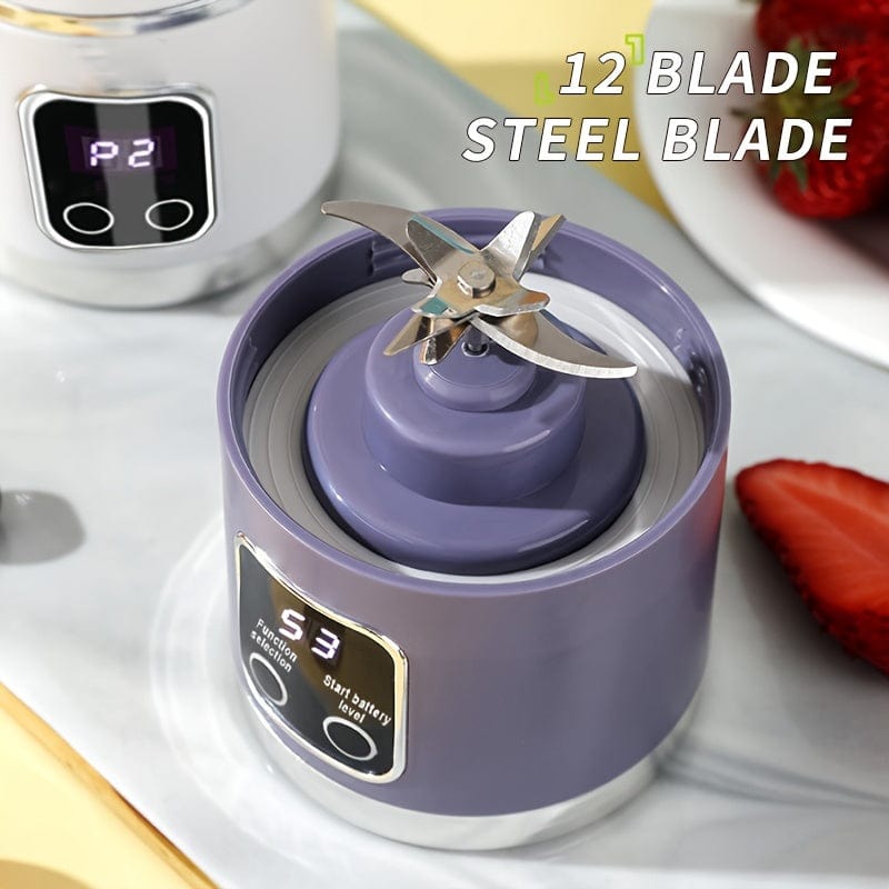 Blender USB Rechargeable avec affichage LED - 450ml, idéal smoothies & milkshakes blender