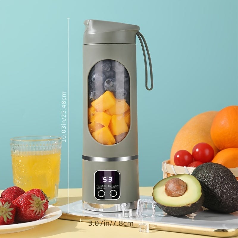 Blender USB Rechargeable avec affichage LED - 450ml, idéal smoothies & milkshakes blender