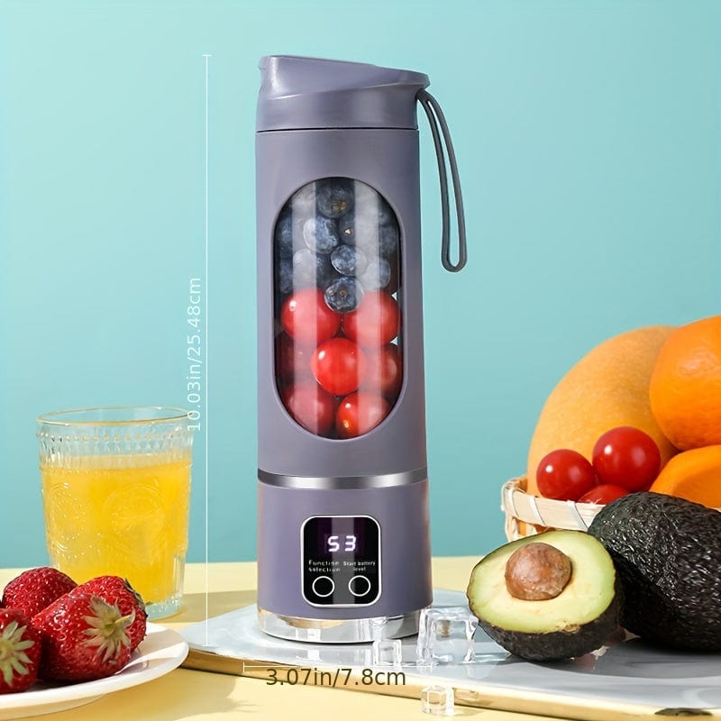 Blender USB Rechargeable avec affichage LED - 450ml, idéal smoothies & milkshakes blender