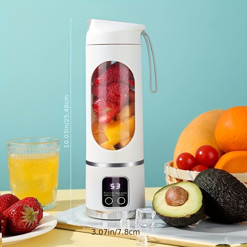 Blender USB Rechargeable avec affichage LED - 450ml, idéal smoothies & milkshakes blender