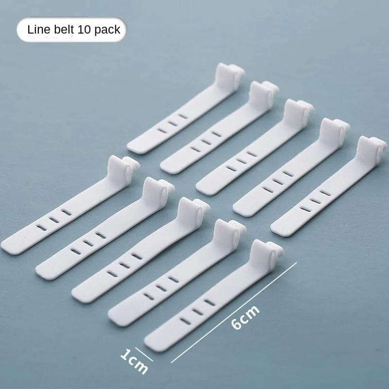 Boîte de Rangement de Câble de Chargement 8 Compartiments Transparent