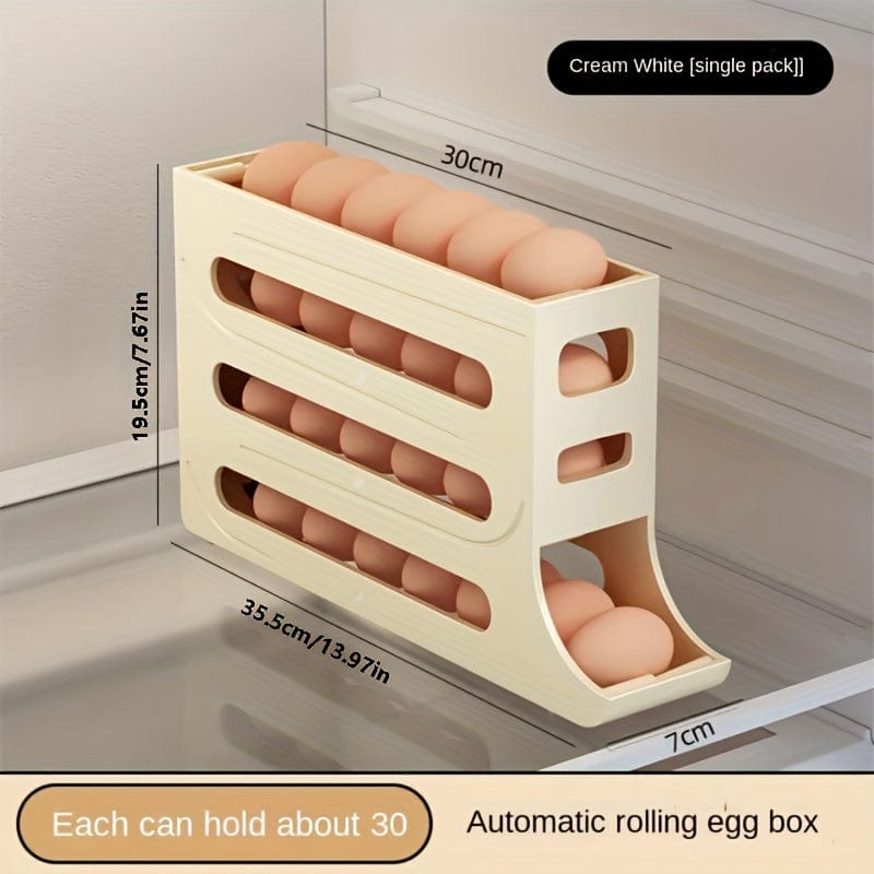 Distributeur d'Œufs Automatique pour Réfrigérateur — 4 Étages, 30 Œufs