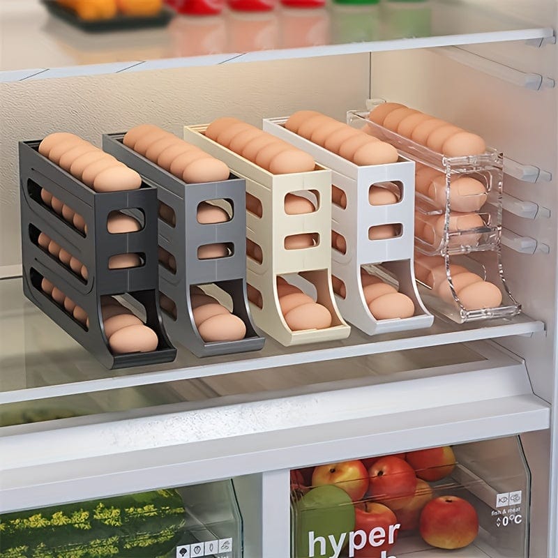 Distributeur d'Œufs Automatique pour Réfrigérateur — 4 Étages, 30 Œufs