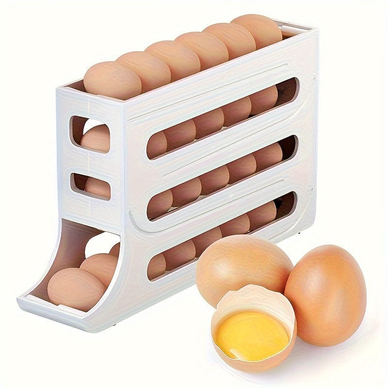 Distributeur d'Œufs Automatique pour Réfrigérateur — 4 Étages, 30 Œufs