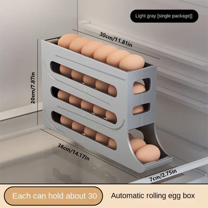 Distributeur d'Œufs Automatique pour Réfrigérateur — 4 Étages, 30 Œufs