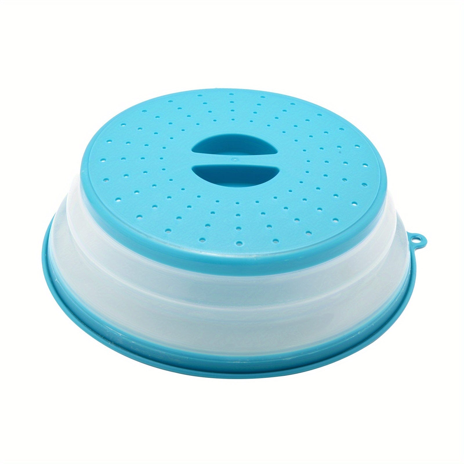 Cache-Micro-Ondes Pliant Ventilé Rond avec Poignée, Filtre Alimentaire Lavable, Ustensile Cuisine