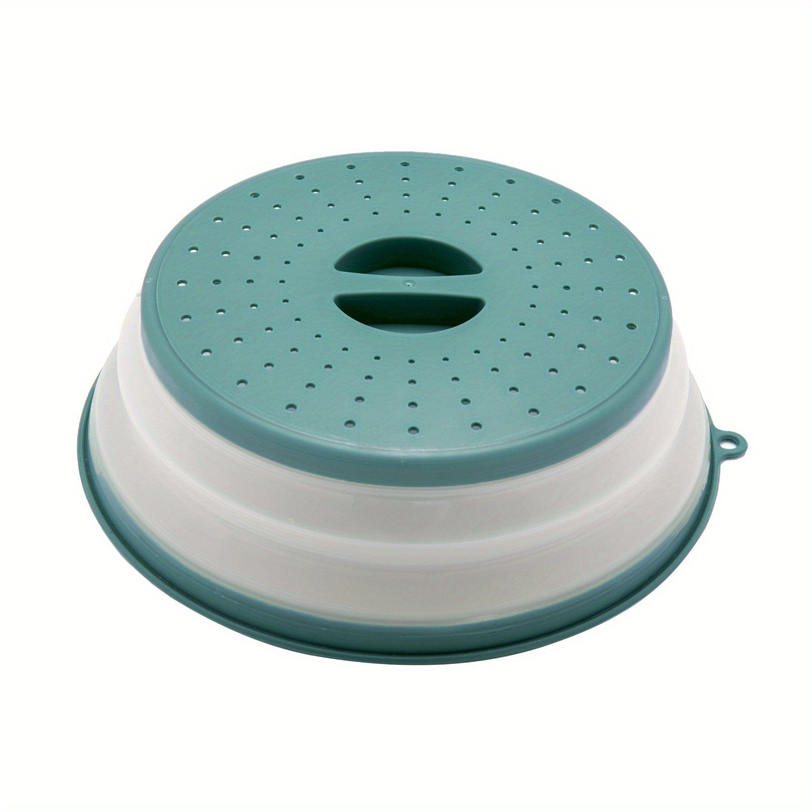 Cache-Micro-Ondes Pliant Ventilé Rond avec Poignée, Filtre Alimentaire Lavable, Ustensile Cuisine