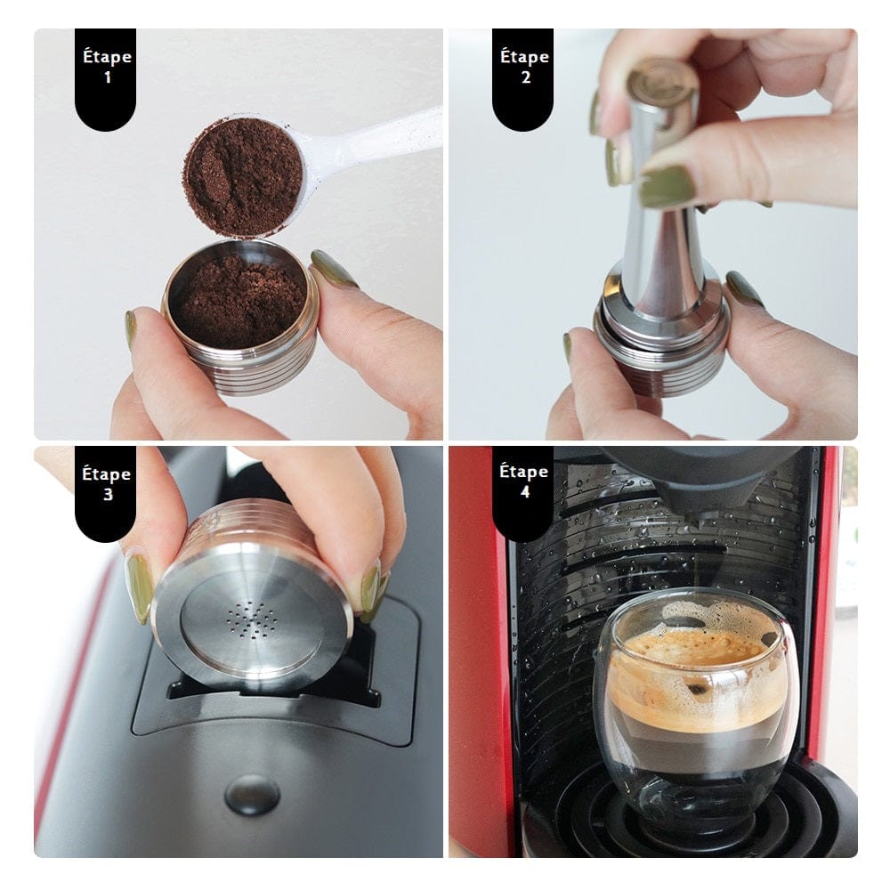 Capsules réutilisables pour Delta Q NDIQ7323, Lavazza EP Mini et  AAA 3A-C225 capsule