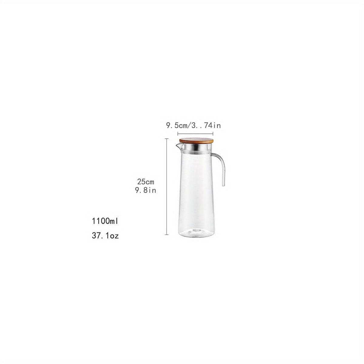 Carafe à jus avec couvercle, 1600ml/2000ml, en plastique, pour Bubble Tea et autres boissons estivales.