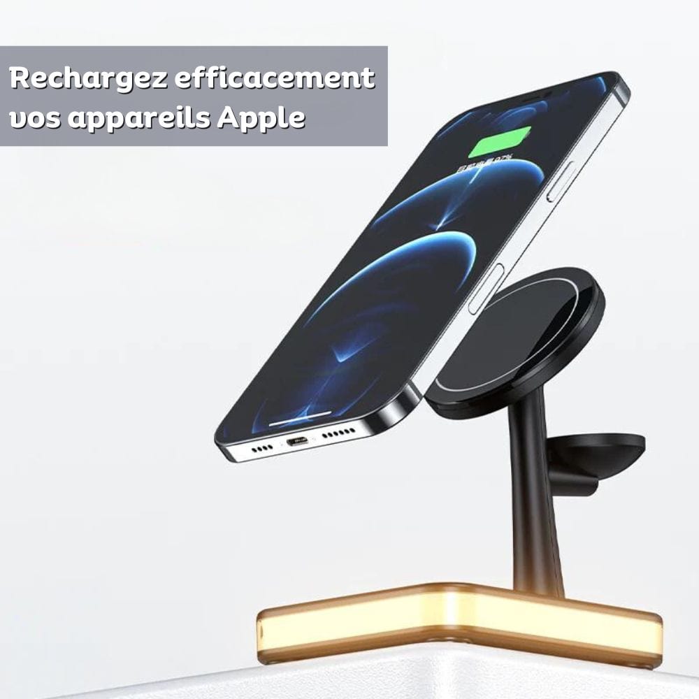 Chargeur Sans Fil Apple MadDock : Rechargez 4 appareils en même temps ! (Mieux que le MagSafe)