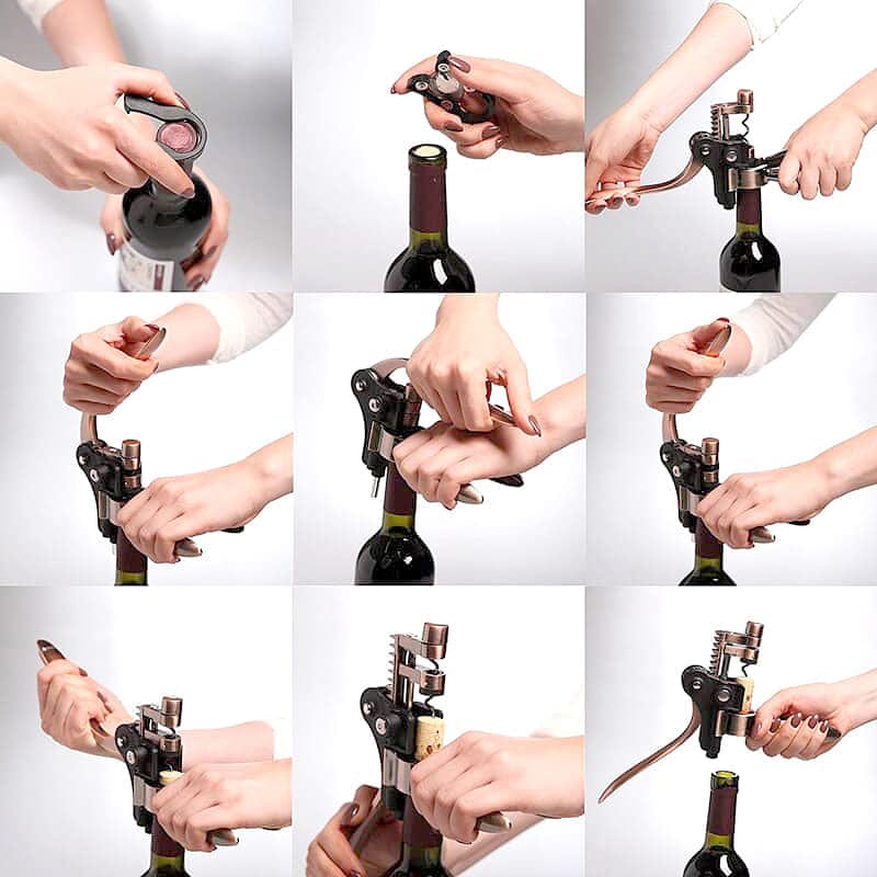 Coffret Sommelier en Bois du Tire-Bouchon à Levier double Coffret Sommelier