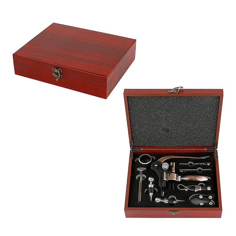 Coffret Sommelier en Bois du Tire-Bouchon à Levier double Coffret Sommelier