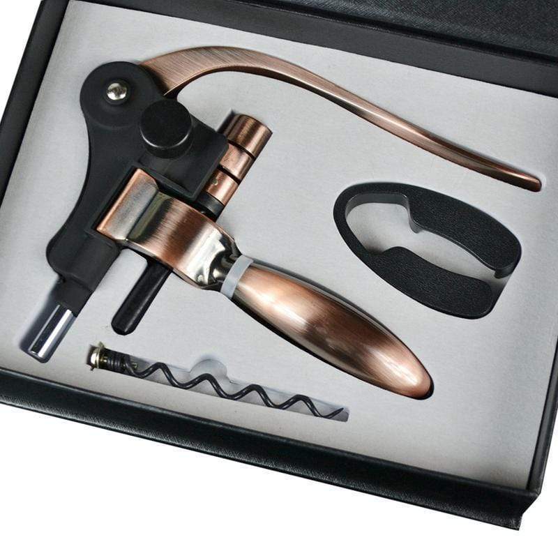 Coffret Sommelier : Tire Bouchon à Levier avec Mèches et Coupe Capsule Coffret Sommelier