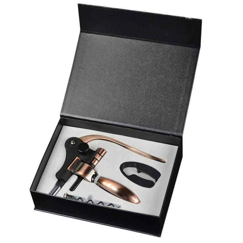 Coffret Sommelier : Tire Bouchon à Levier avec Mèches et Coupe Capsule Coffret Sommelier