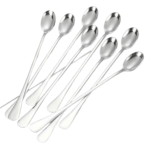 Cuillères Longues en Acier Inoxydable - Lot de 8 cuillere