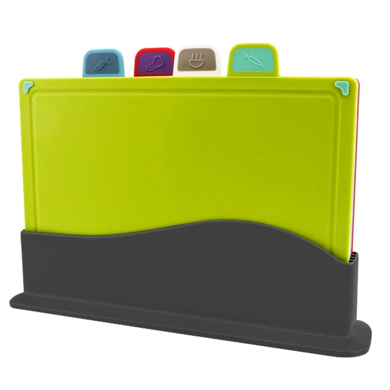 Planches à découper de cuisine avec support de rangement (lot de 4) Planche à Découper