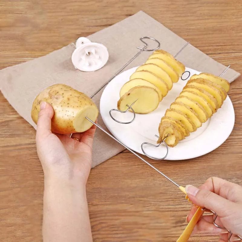 Découpeur de Pommes de Terre en Spirale Créatif Coupe Frites