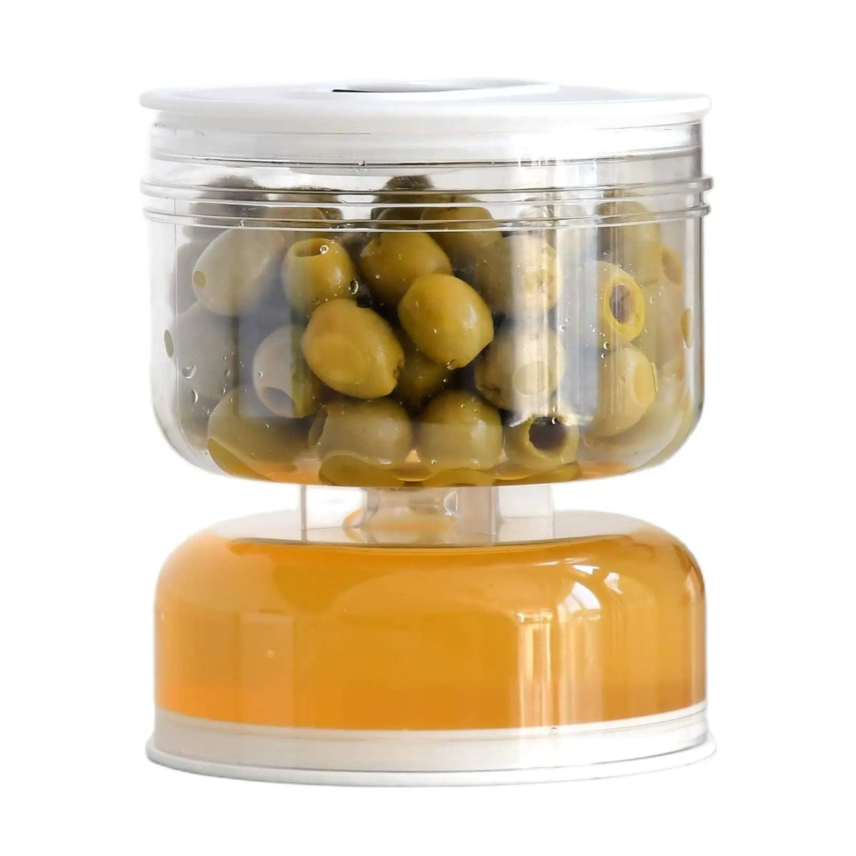 Distributeur d'Olives et Cornichons en Bocal pour Cuisine - Séparateur de Liquides Boîtes Hermétiques