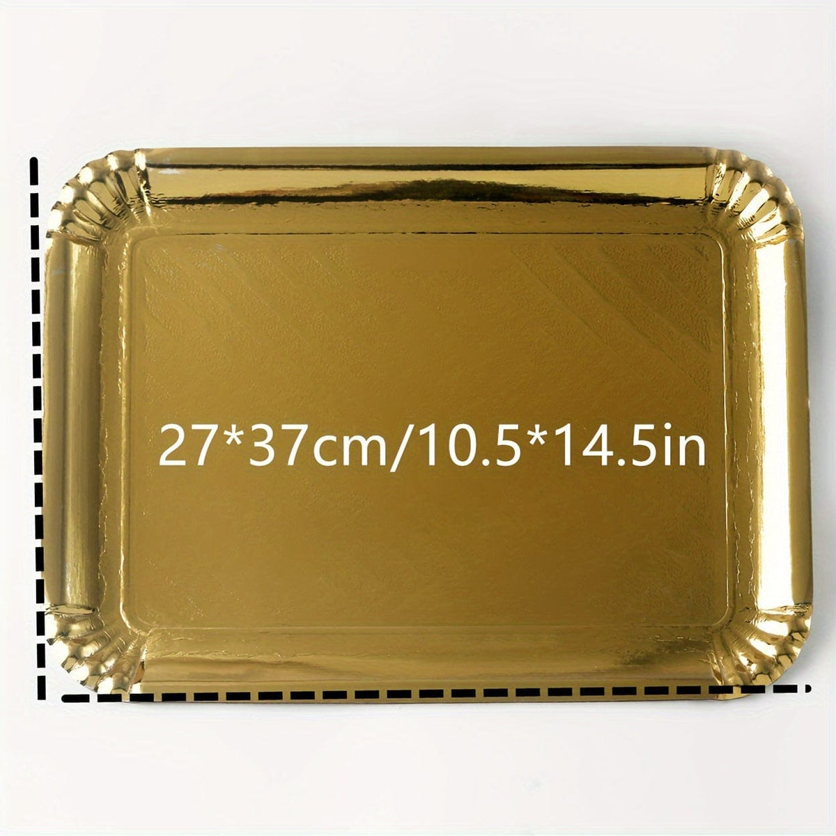 Ensemble de 10 Plateaux à Gâteaux Or Rectangle, Plateaux Jetables en Carton pour Plats, Bases de Gâteaux Anti-Gras, Plateaux de Présentation pour Desserts, Décoration de Gâteaux pour Fêtes et Mariages