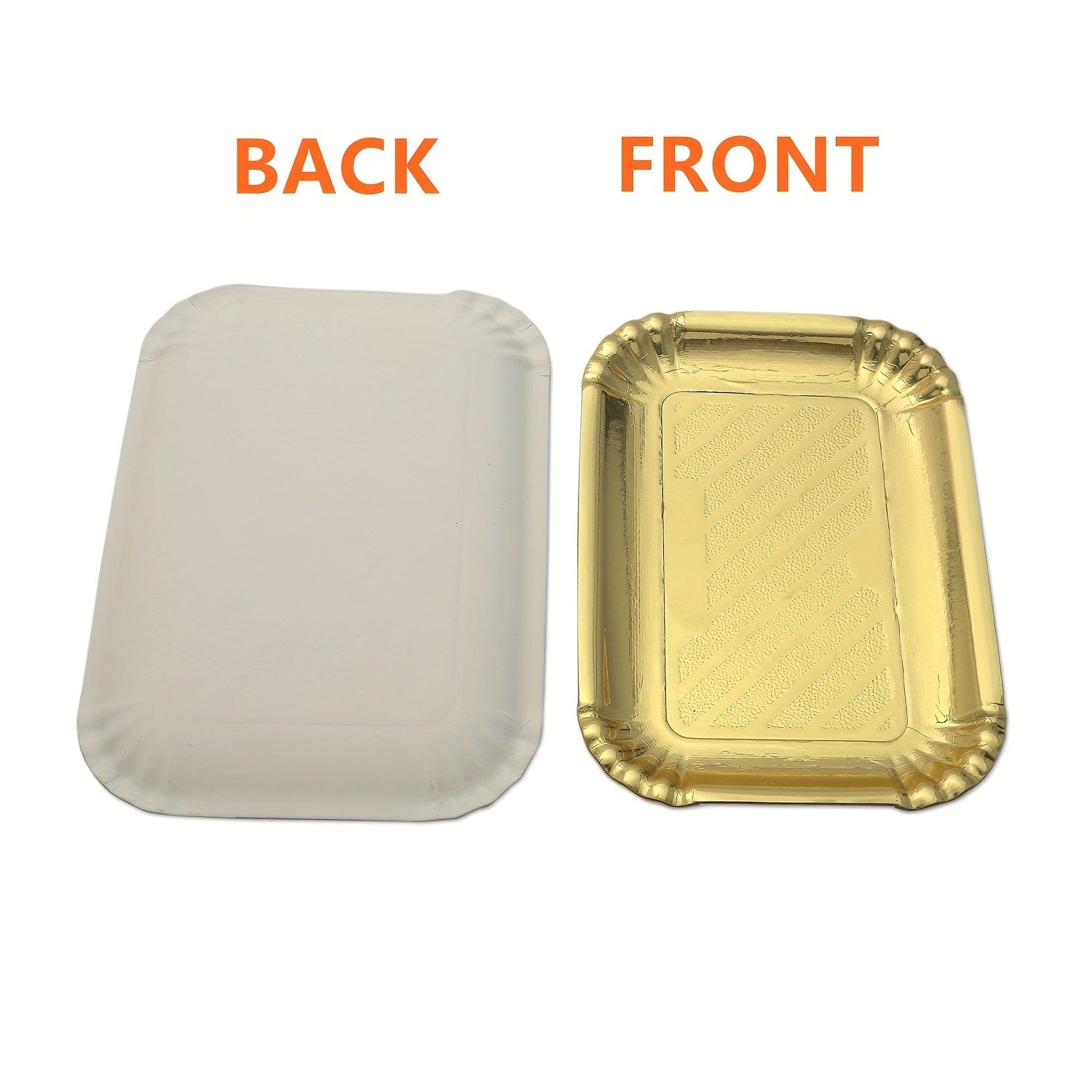 Ensemble de 10 Plateaux à Gâteaux Or Rectangle, Plateaux Jetables en Carton pour Plats, Bases de Gâteaux Anti-Gras, Plateaux de Présentation pour Desserts, Décoration de Gâteaux pour Fêtes et Mariages