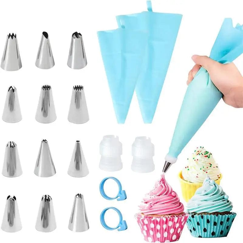 Ensemble Douilles & Poche à Douille en Silicone pour Cake Design douillepoche