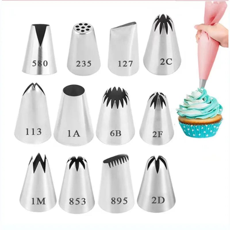 Ensemble Douilles & Poche à Douille en Silicone pour Cake Design douillepoche